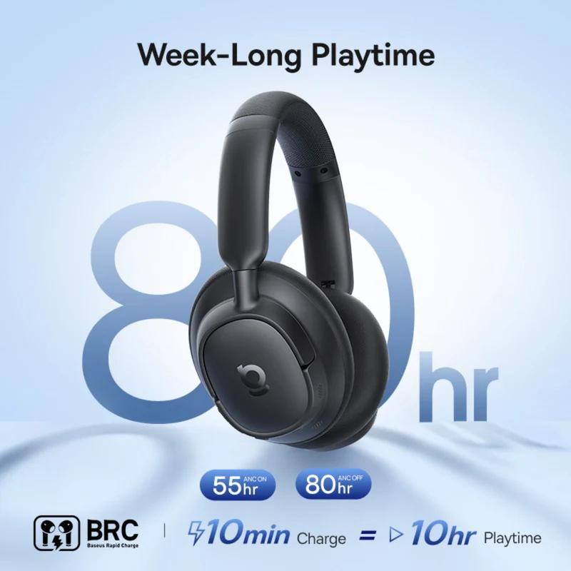 Handsfree Bluetooth Baseus Bass BH1 NC, MultiPoint, A2DP, ANC, Crni A0203703