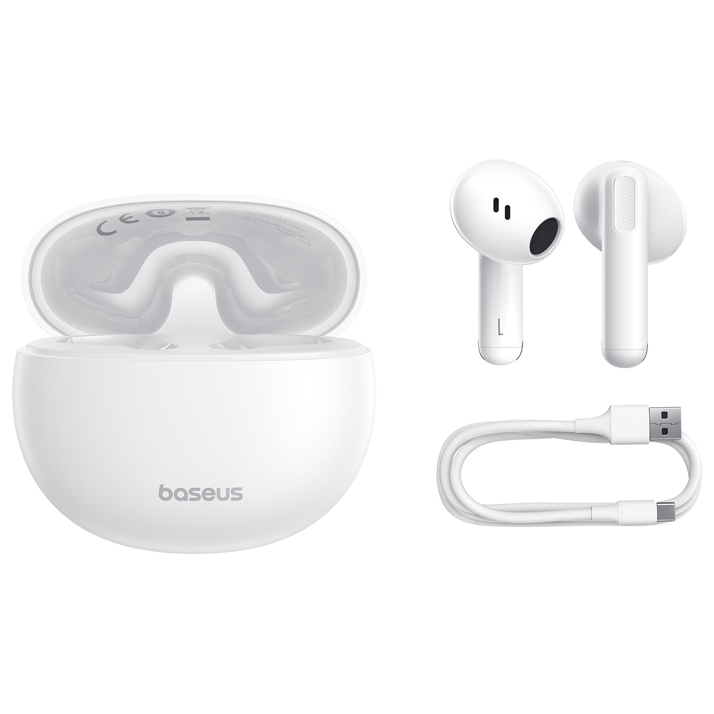 Handsfree Bluetooth Bluetooth Baseus Bowie E12, TWS, White A00059801216-Z1 