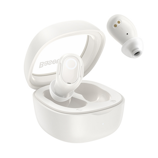 Handsfree Bluetooth Baseus Bowie WM02, TWS, Belo, Obnovljeno NGTW370202