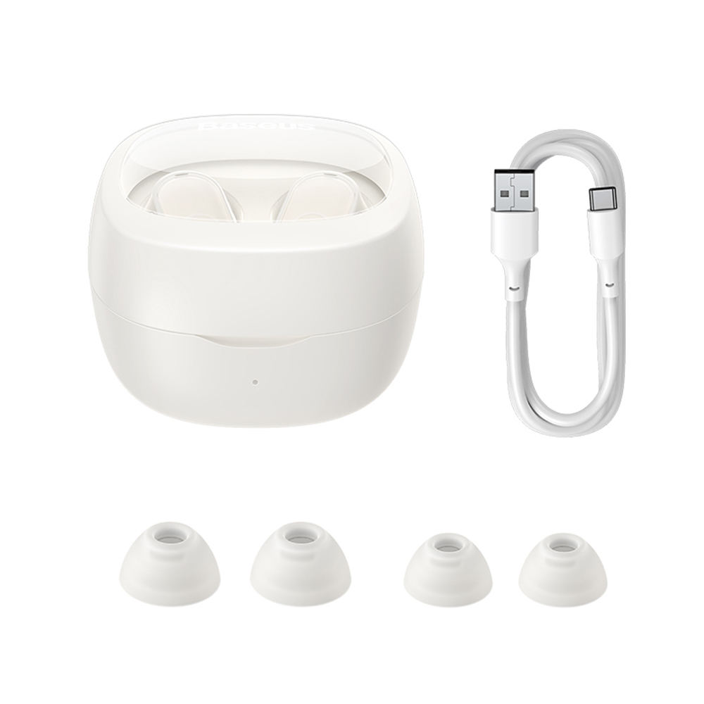 Handsfree Bluetooth Baseus Bowie WM02, TWS, Belo, Obnovljeno NGTW370202