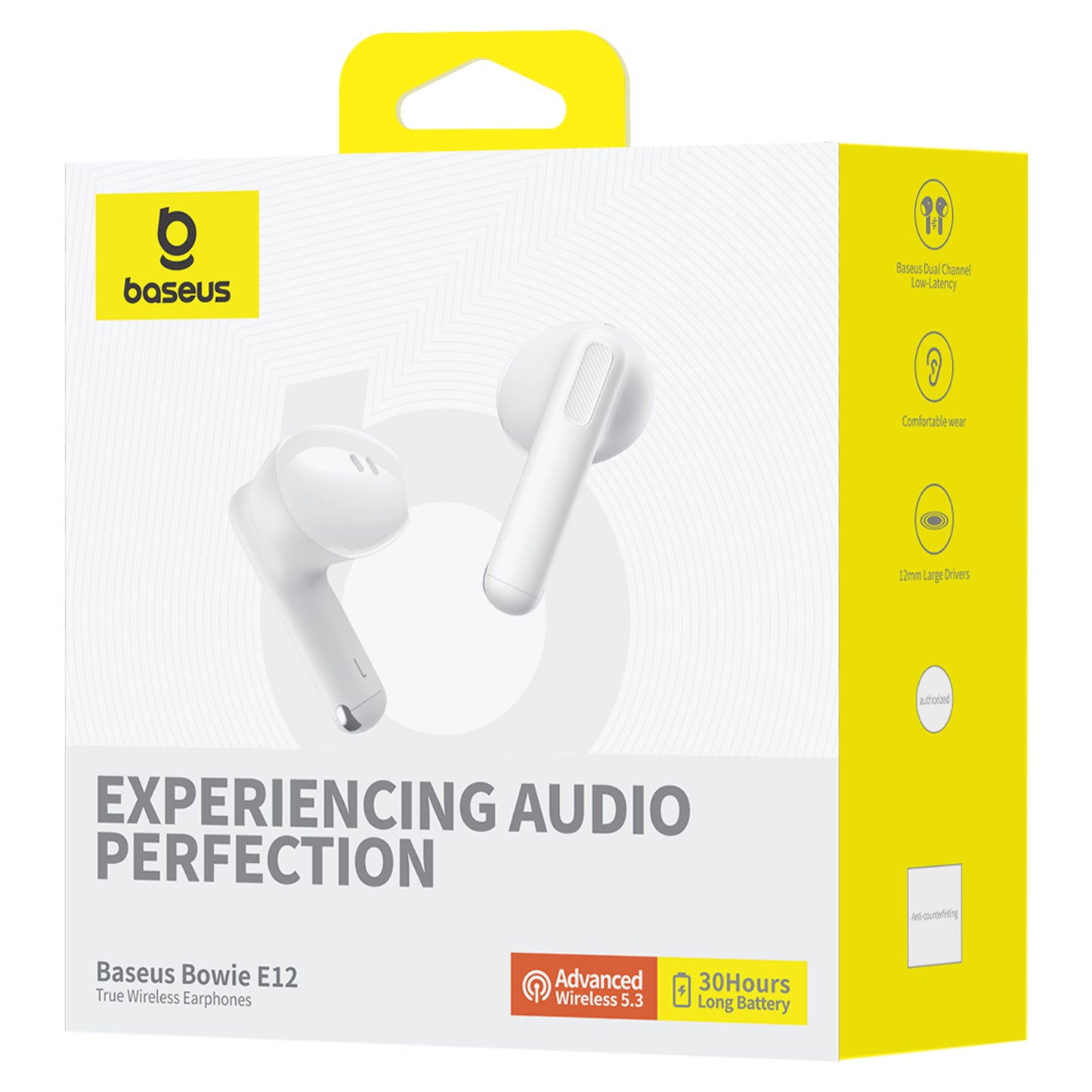 Handsfree Bluetooth Bluetooth Baseus Bowie E12, TWS, White A00059801216-Z1 