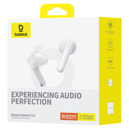 Handsfree Bluetooth Bluetooth Baseus Bowie E12, TWS, White A00059801216-Z1 