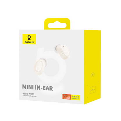 Handsfree Bluetooth Baseus Bowie WM02, TWS, Belo, Obnovljeno NGTW370202
