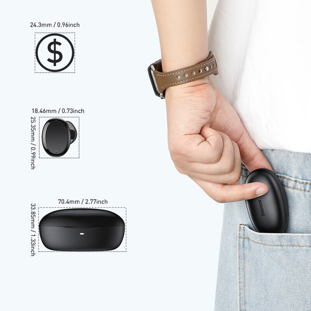 Handsfree Bluetooth Baseus Encok W11, TWS, Crni NGTW060001