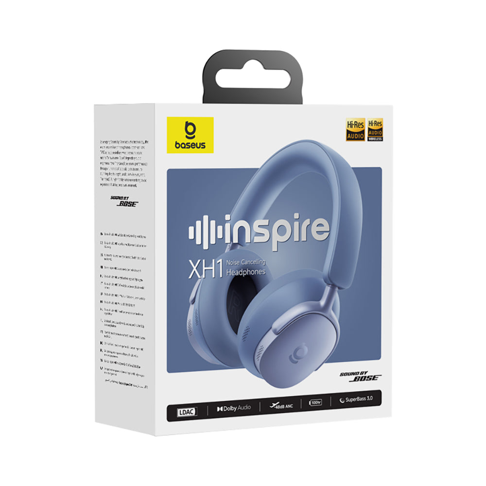 Handsfree Bluetooth Baseus Inspire XH1 Sound by Bose, A2DP, ANC, Plava A0203601