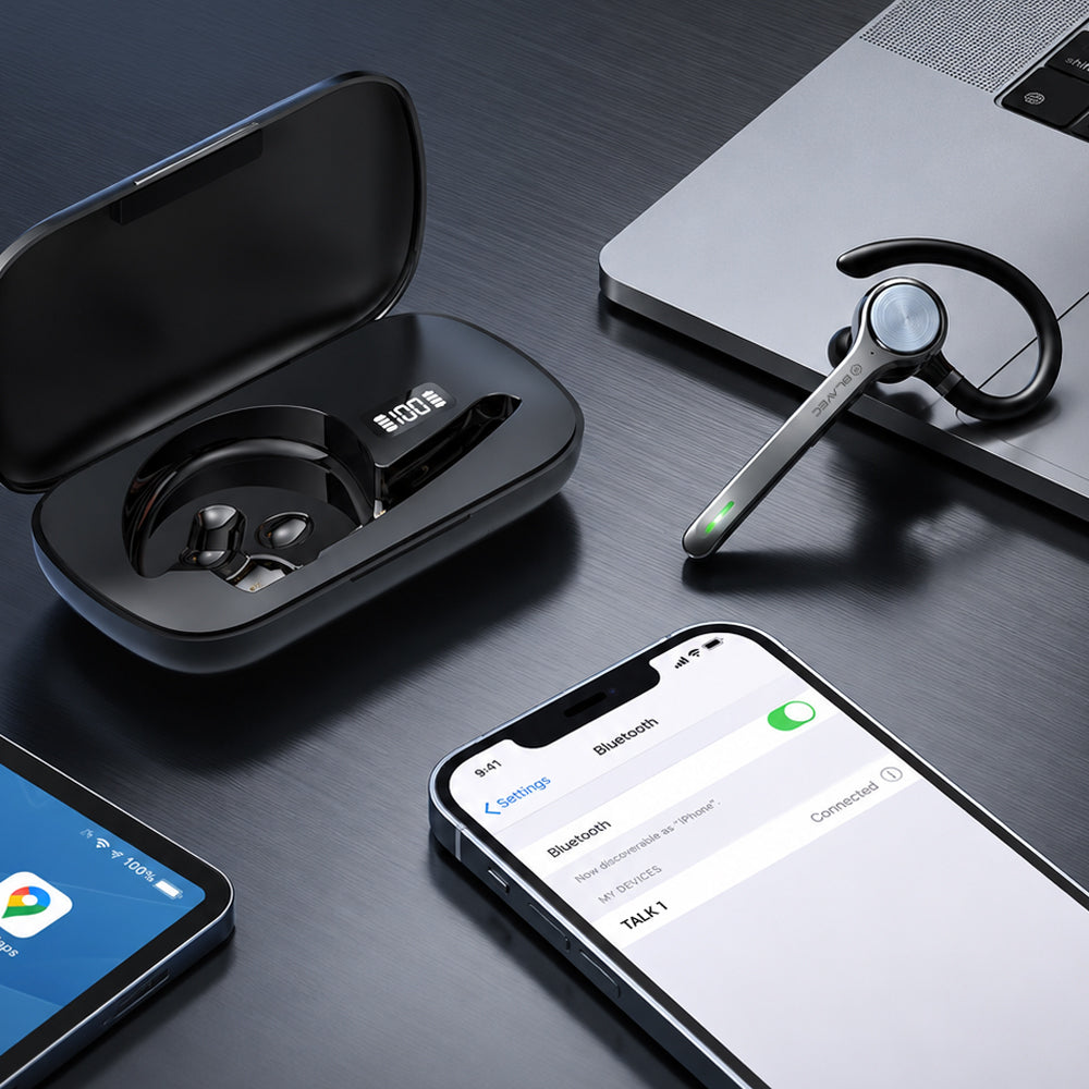 Bluetooth handsfree Blavec Talk 1, MultiPoint, A2DP, crni