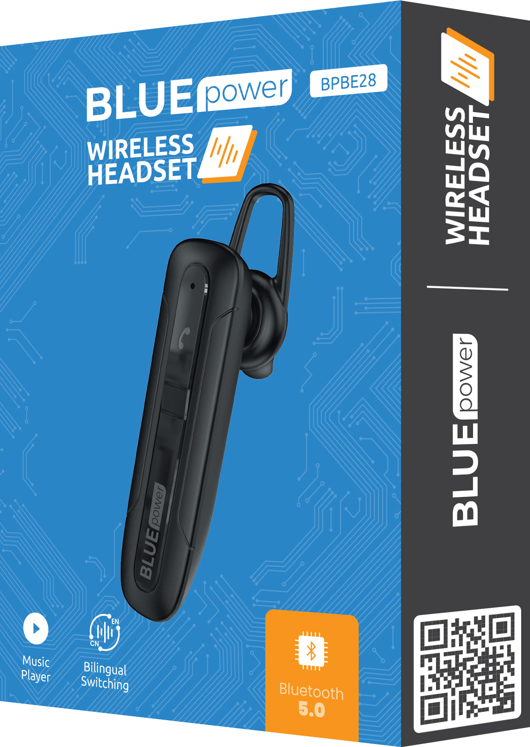 Handsfree Bluetooth Blue Power BPBE28, A2DP, Crni