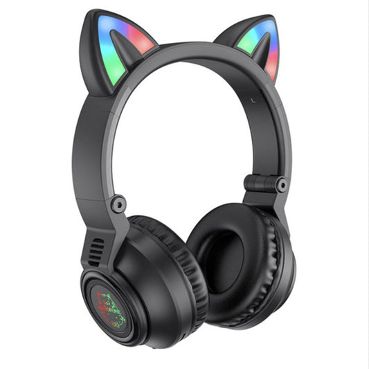 Handsfree Bluetooth Borofone BO18 Cat Ear, A2DP, Crni