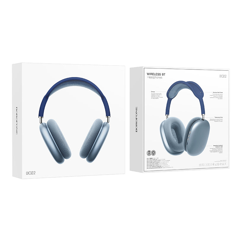 Bluetooth handsfree Borofone BO22 Elegant, A2DP, plava