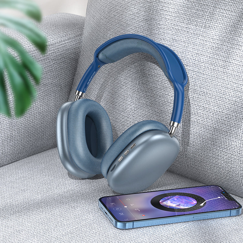Bluetooth handsfree Borofone BO22 Elegant, A2DP, plava