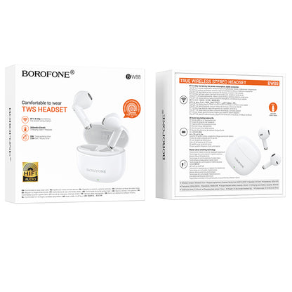 Handsfree Bluetooth Borofone BW88 Deep Rhyme, TWS, Beli