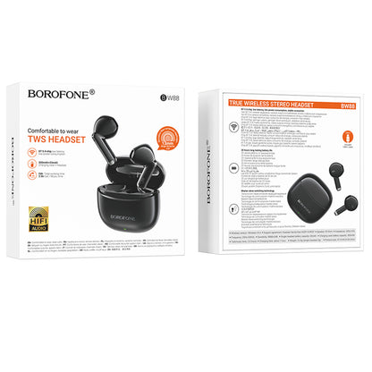 Handsfree Bluetooth Borofone BW88 Deep Rhyme, TWS, Crna