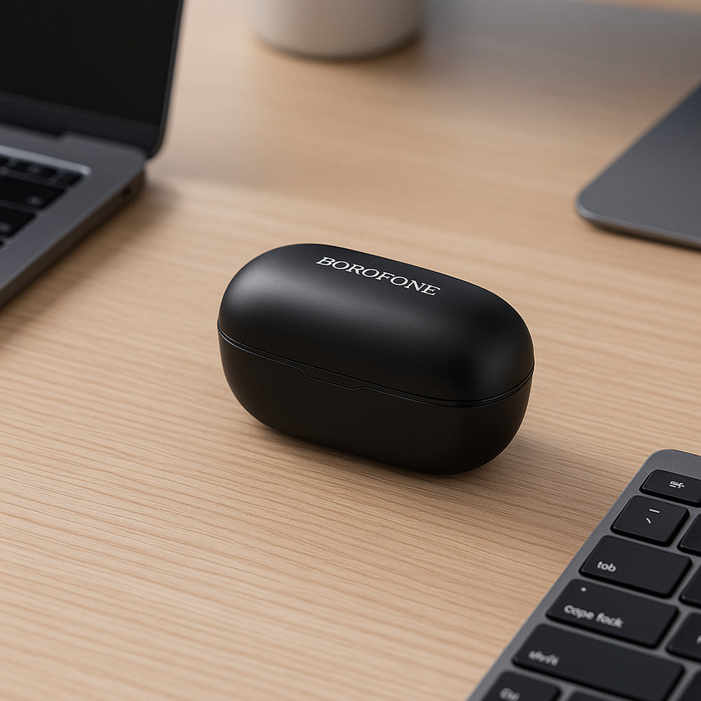Handsfree Bluetooth Borofone FQ10 Joyful, TWS, Crni
