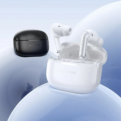 Handsfree Bluetooth Borofone FQ9 Plus Peaceful, TWS, ANC, Crni