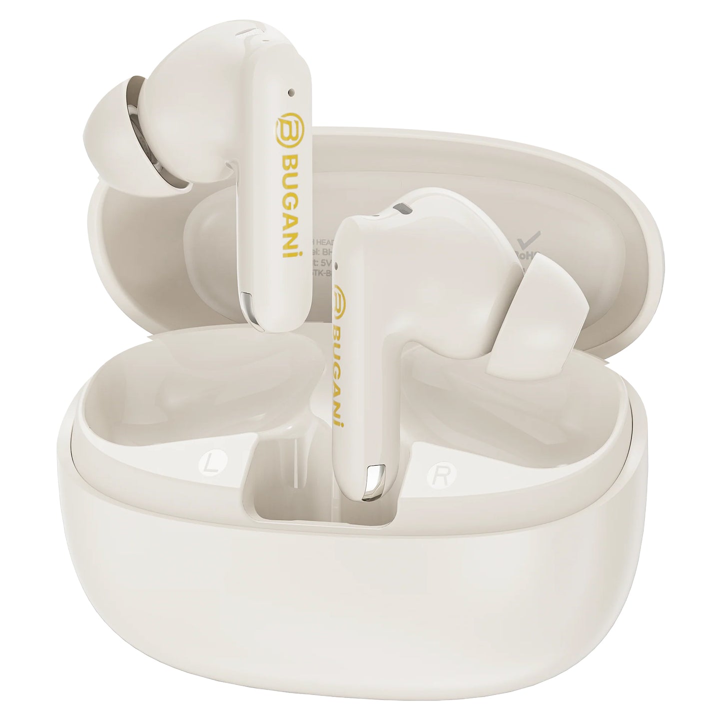 Handsfree Bluetooth Bugani Freebuds B20, TWS, ANC, Svetlo krem