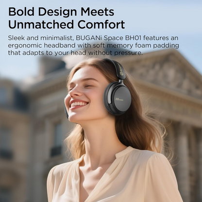 Handsfree Bluetooth Bugani Space BH01, MultiPoint, A2DP, ANC, Crna