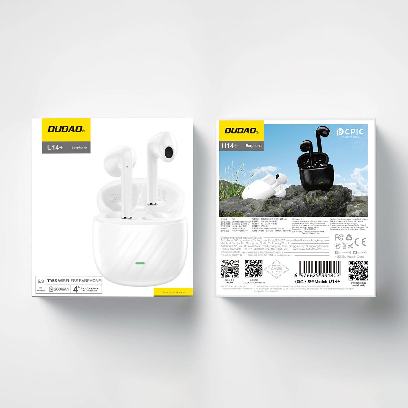 Handsfree Bluetooth Dudao U14+, TWS, White 