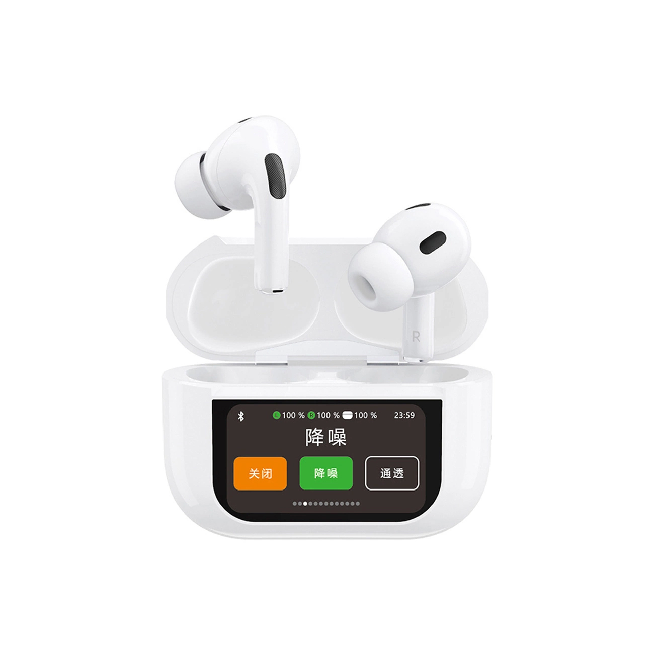 Handsfree Bluetooth Dudao U19 Display, TWS, Bela, Refabrikovan