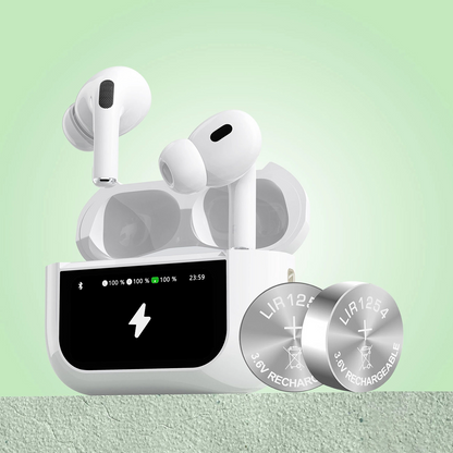 Handsfree Bluetooth Dudao U19 Display, TWS, Bela, Refabrikovan