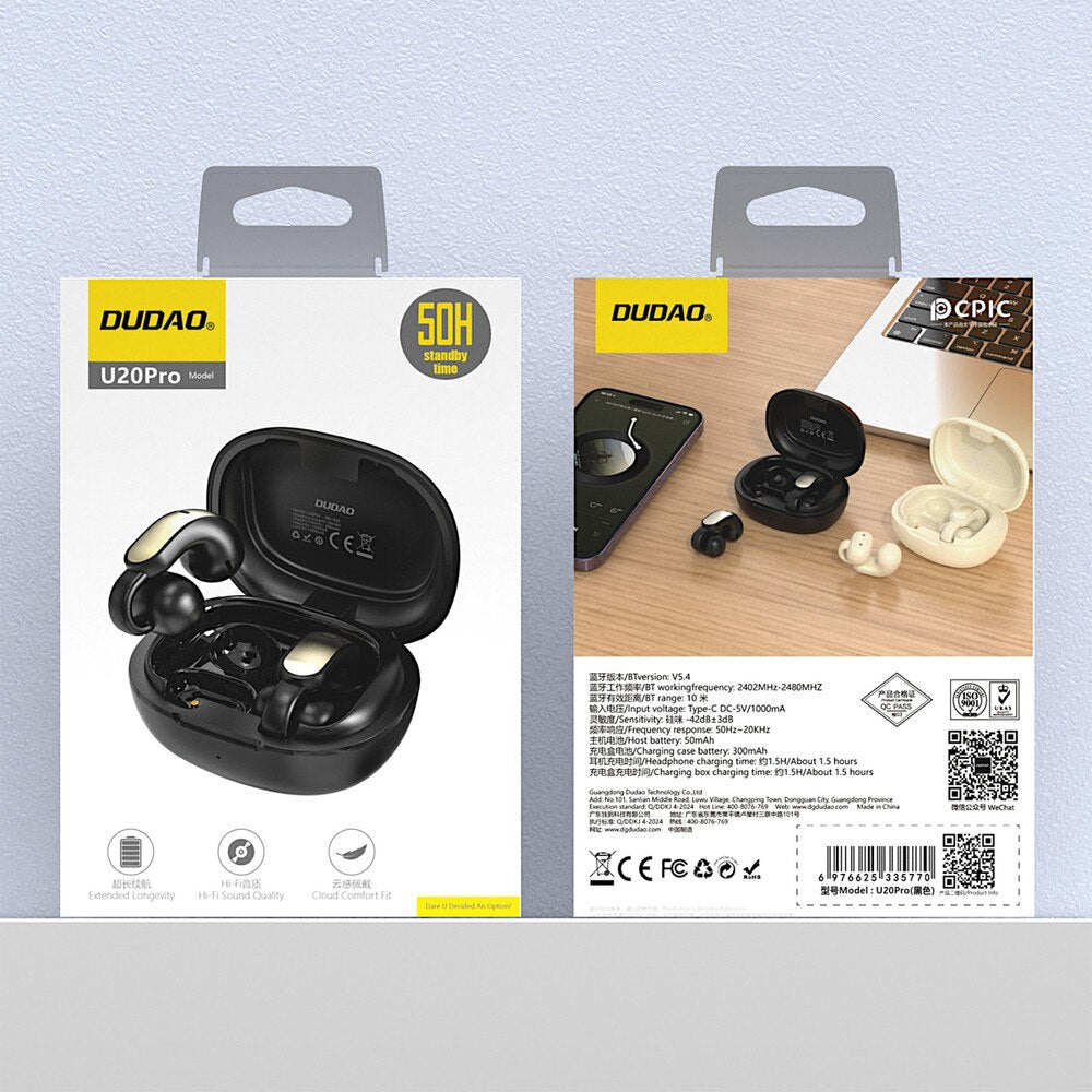 Handsfree Bluetooth Dudao U20, TWS, Crni