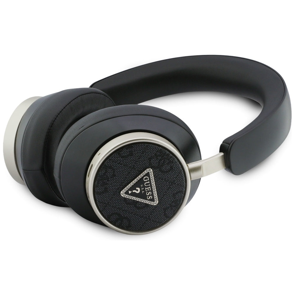 Handsfree Bluetooth Guess 4G Gold Triangle Logo, A2DP, Crni