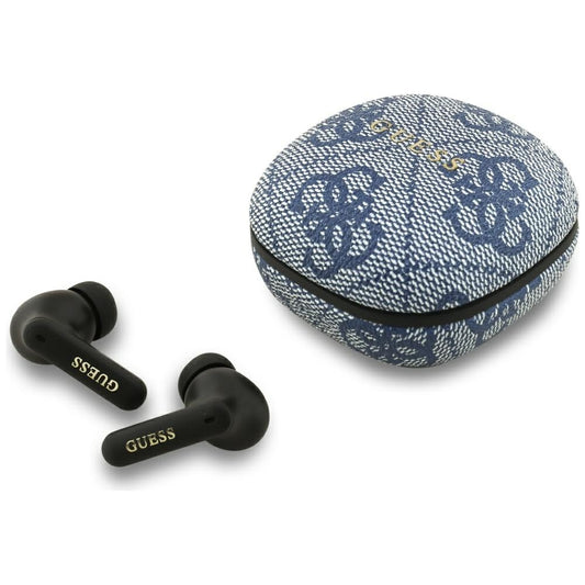 Handsfree Bluetooth Guess 4G Classic Metal Logo, TWS, Plavi