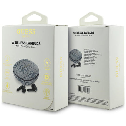 Handsfree Bluetooth Guess 4G Classic Metal Logo, TWS, Plavi