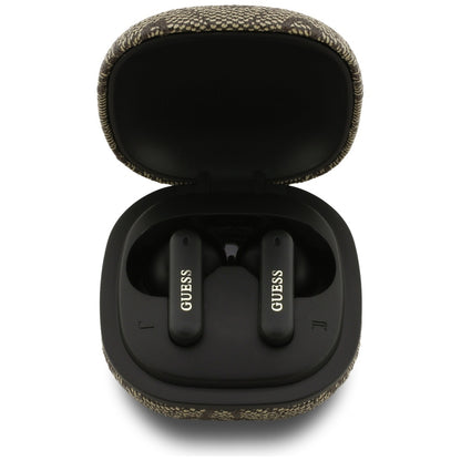 Handsfree Bluetooth Guess 4G Classic Metal Logo, TWS, Braon