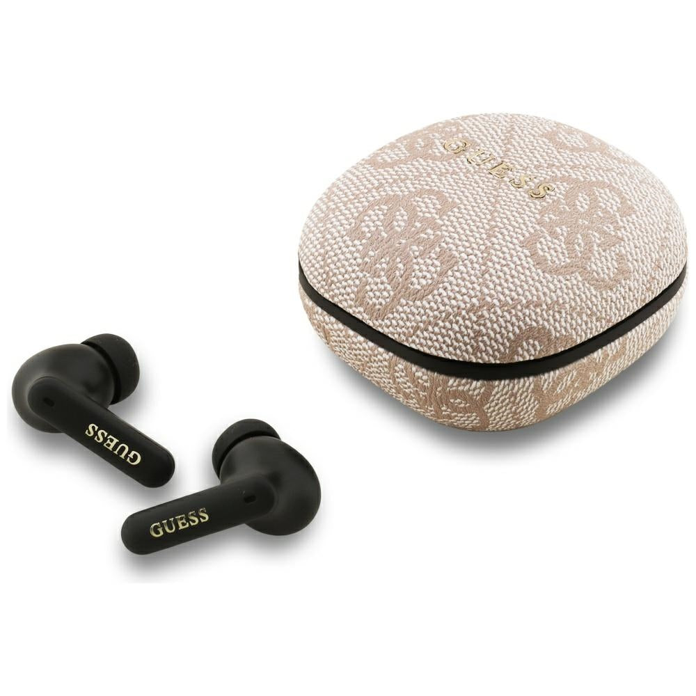 Handsfree Bluetooth Guess 4G Classic Metal Logo, TWS, Roze