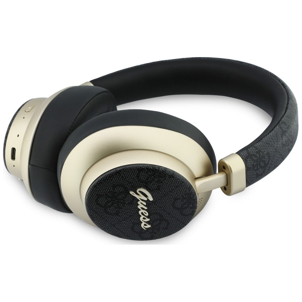 Handsfree Bluetooth Guess 4G Gold Script Metal, A2DP, Crna