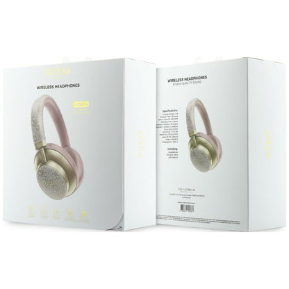 Handsfree Bluetooth Guess 4G Gold Script Metal, A2DP, Roze