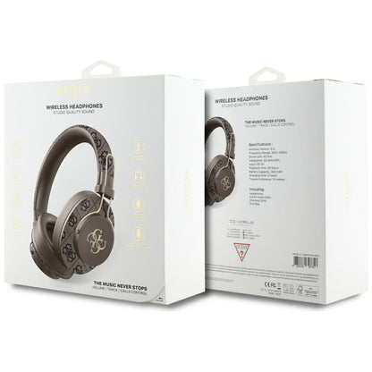 Handsfree Bluetooth Guess 4G Metal Logo, A2DP, Braon