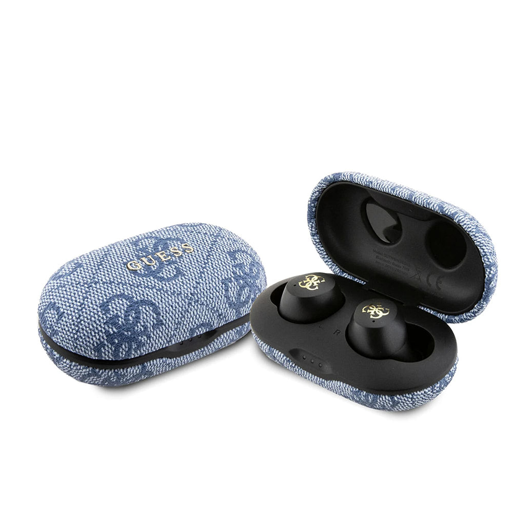 Handsfree Bluetooth Guess 4G Metal, TWS, Plavi