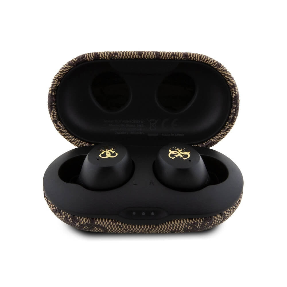 Handsfree Bluetooth Guess 4G Metal, TWS, Braon