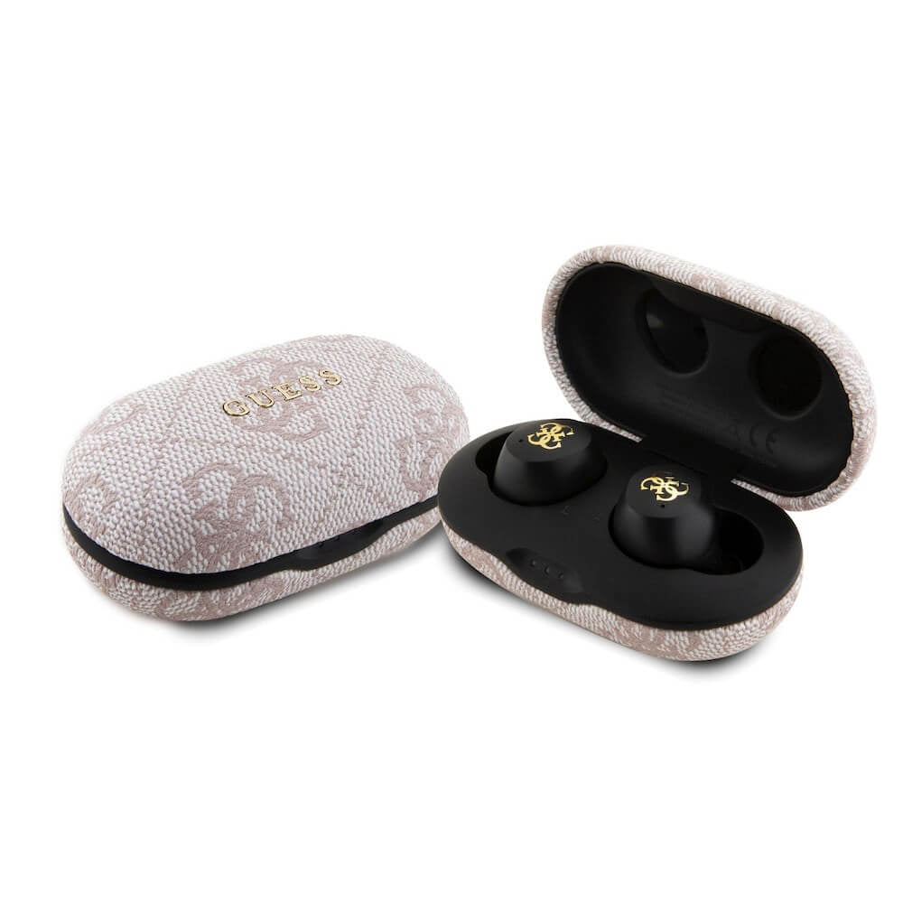 Handsfree Bluetooth Guess 4G Metal, TWS, Roze