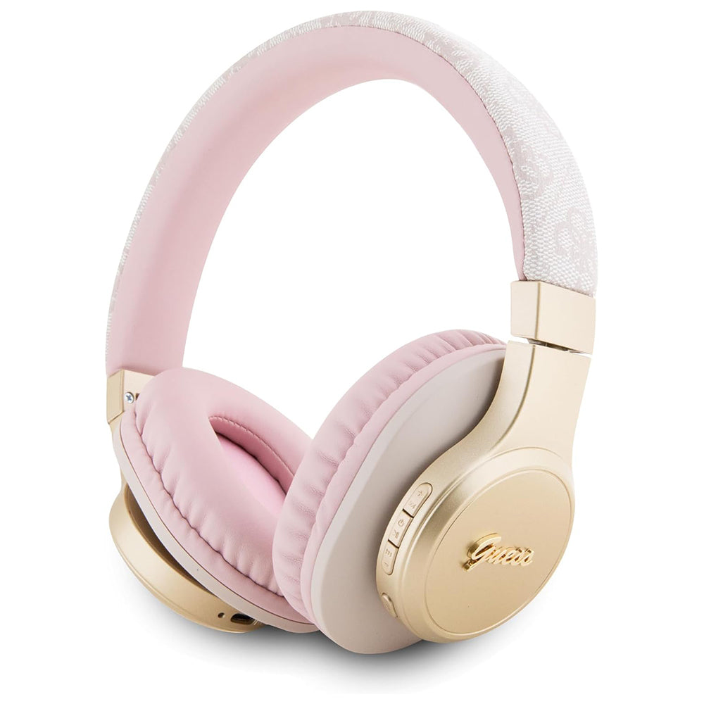 Handsfree Bluetooth Guess 4G Tone on Tone Script Logo, A2DP, Roze