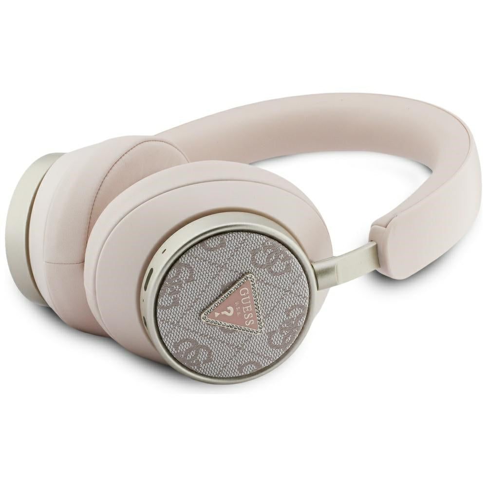 Handsfree Bluetooth Guess 4G Gold Triangle Logo, A2DP, Roze
