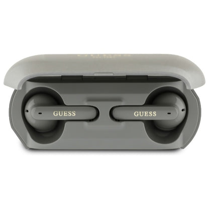 Handsfree Bluetooth Guess Elongated Metallic Printed Logo, TWS, Sivi