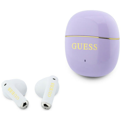 Handsfree Bluetooth Guess Glossy Gold Line Classic, TWS, Ljubičasta