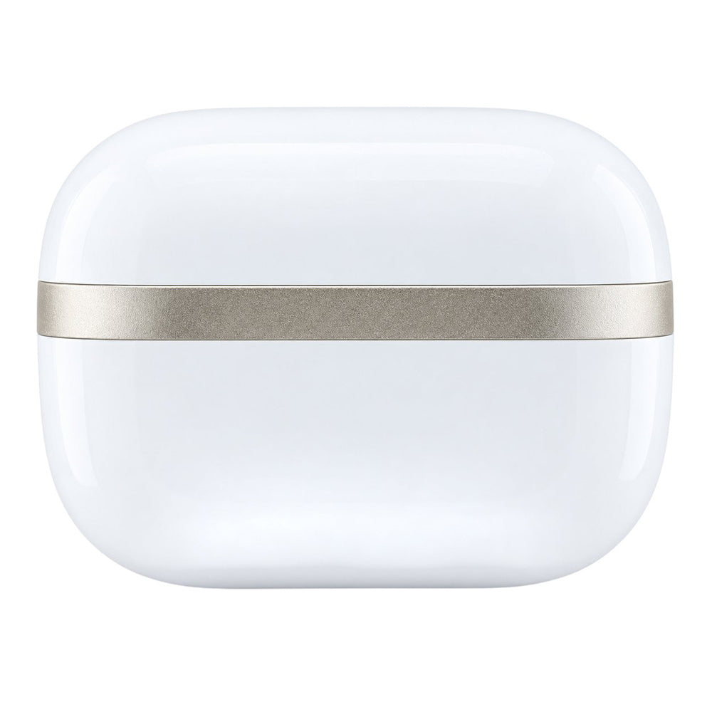 Bluetooth handsfree Guess Glossy Gold Line Printed Classic Logo, TWS, bela boja