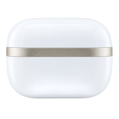 Bluetooth handsfree Guess Glossy Gold Line Printed Classic Logo, TWS, bela boja