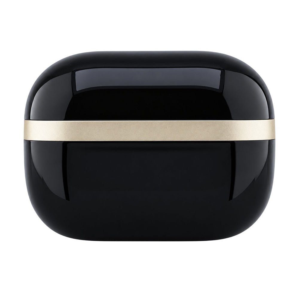 Bluetooth handsfree Guess Glossy Gold Line Printed Classic Logo, TWS, crne boje