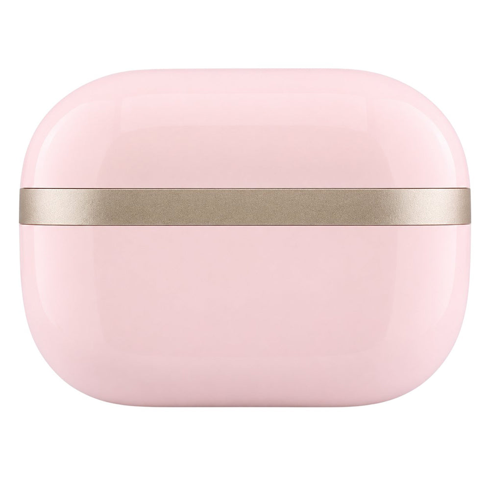 Bluetooth handsfree Guess Glossy Gold Line Printed Classic Logo, TWS, roze