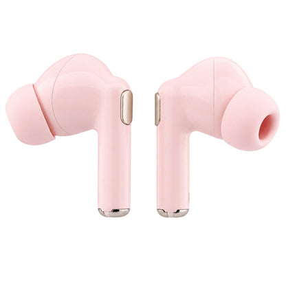 Bluetooth handsfree Guess Glossy Gold Line Printed Classic Logo, TWS, roze