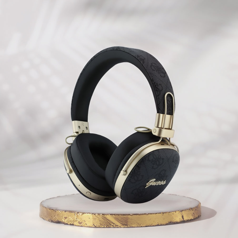 Handsfree Bluetooth Guess Metal 4G Script Logo, A2DP, Crna