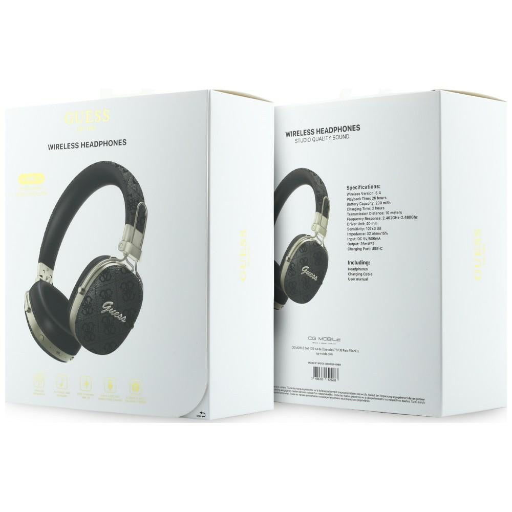 Handsfree Bluetooth Guess Metal 4G Script Logo, A2DP, Crna