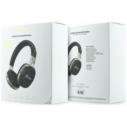 Handsfree Bluetooth Guess Metal 4G Script Logo, A2DP, Crna