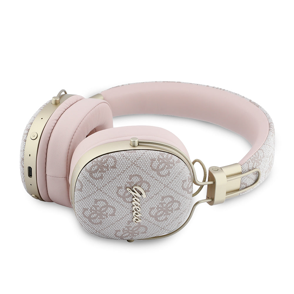 Handsfree Bluetooth Guess Metal 4G Script Logo, A2DP, Roze
