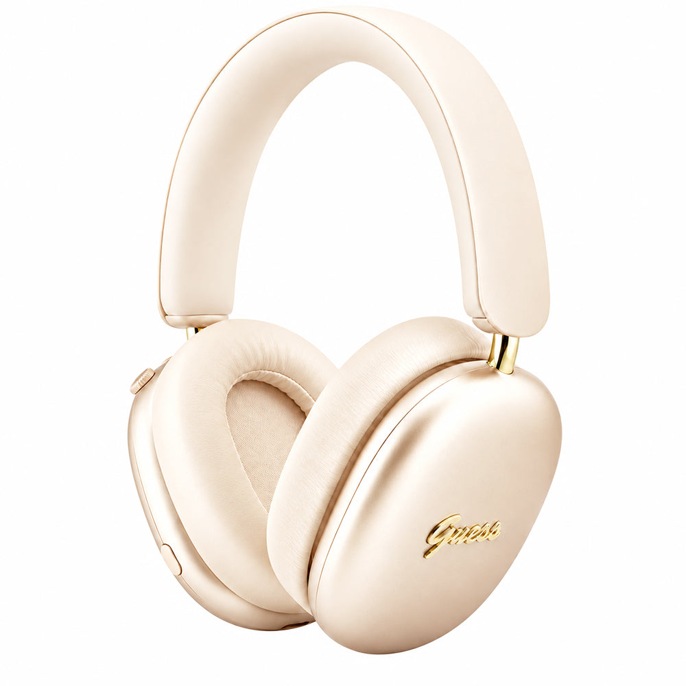 Bluetooth handsfree Guess Metal Script Logo, A2DP, bežične, bež boje