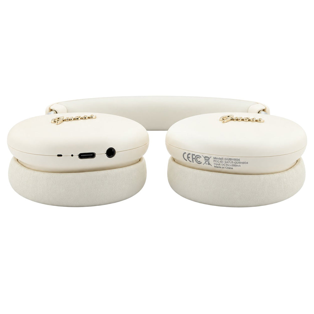 Bluetooth handsfree Guess Metal Script Logo, A2DP, bežične, bež boje